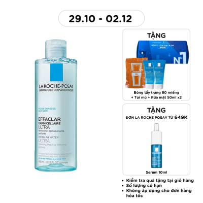 LA ROCHE POSAY Nước Làm Sạch Sâu Và Tẩy Trang La Roche Posay Dành Cho Da Dầu Nhạy Cảm 400ml image