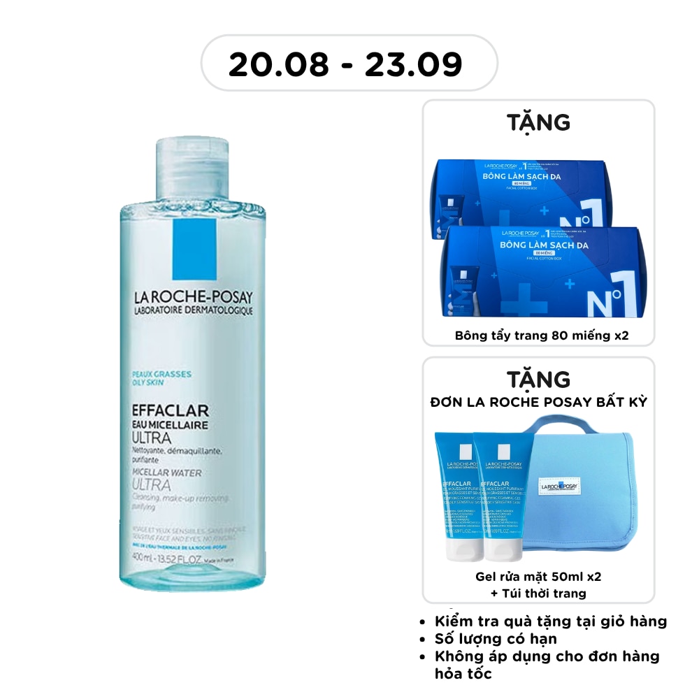 Nước Làm Sạch Sâu Và Tẩy Trang La Roche-Posay Dành Cho Da Dầu Nhạy Cảm 400ml image