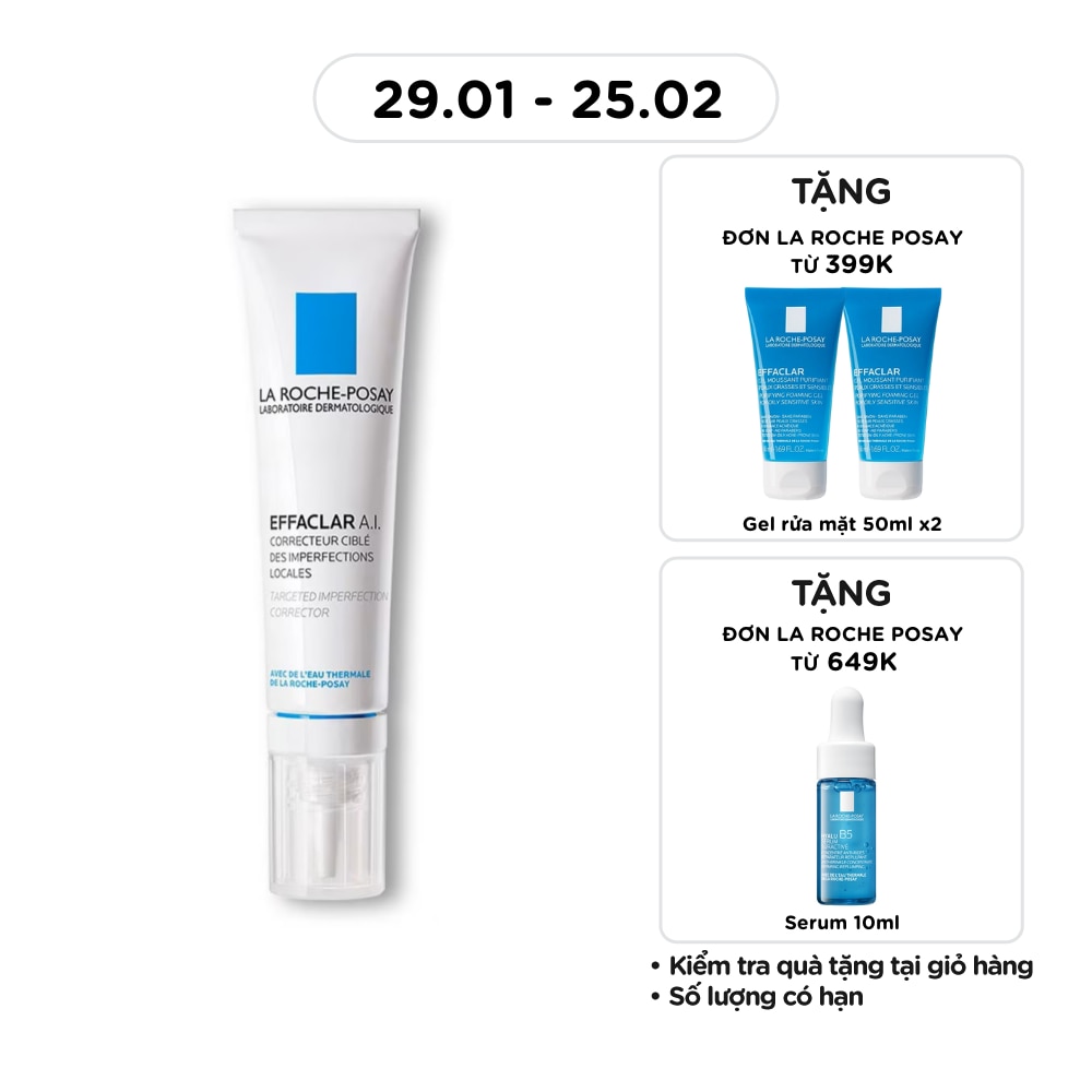 Kem Giảm Mụn Chuyên Biệt La Roche-Posay Effaclar A.I 15ml