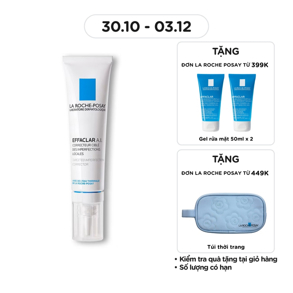 Kem Giảm Mụn Chuyên Biệt La Roche-Posay Effaclar A.I 15ml