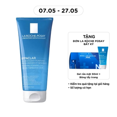 LA ROCHE POSAY - Gel Rửa Mặt Tạo Bọt La Roche-Posay Effaclar Cho Da Dầu Nhạy Cảm 200ml
