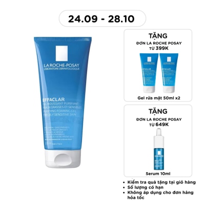 LA ROCHE POSAY Gel Rửa Mặt Tạo Bọt La Roche Posay Effaclar Cho Da Dầu Nhạy Cảm 200ml image