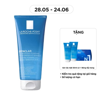 LA ROCHE POSAY - Gel Rửa Mặt Tạo Bọt La Roche-Posay Effaclar Cho Da Dầu Nhạy Cảm 200ml
