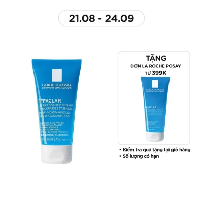 LA ROCHE POSAY Gel Rửa Mặt Tạo Bọt La Roche-Posay Effaclar Cho Da Dầu Nhạy Cảm 50ml