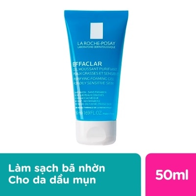 LA ROCHE POSAY - Gel Rửa Mặt Tạo Bọt La Roche-Posay Effaclar Cho Da Dầu Nhạy Cảm 50ml