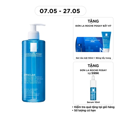 LA ROCHE POSAY - Sữa Rửa Mặt Tạo Bọt La Roche-Posay Effaclar Cho Da Dầu Nhạy Cảm 400ml