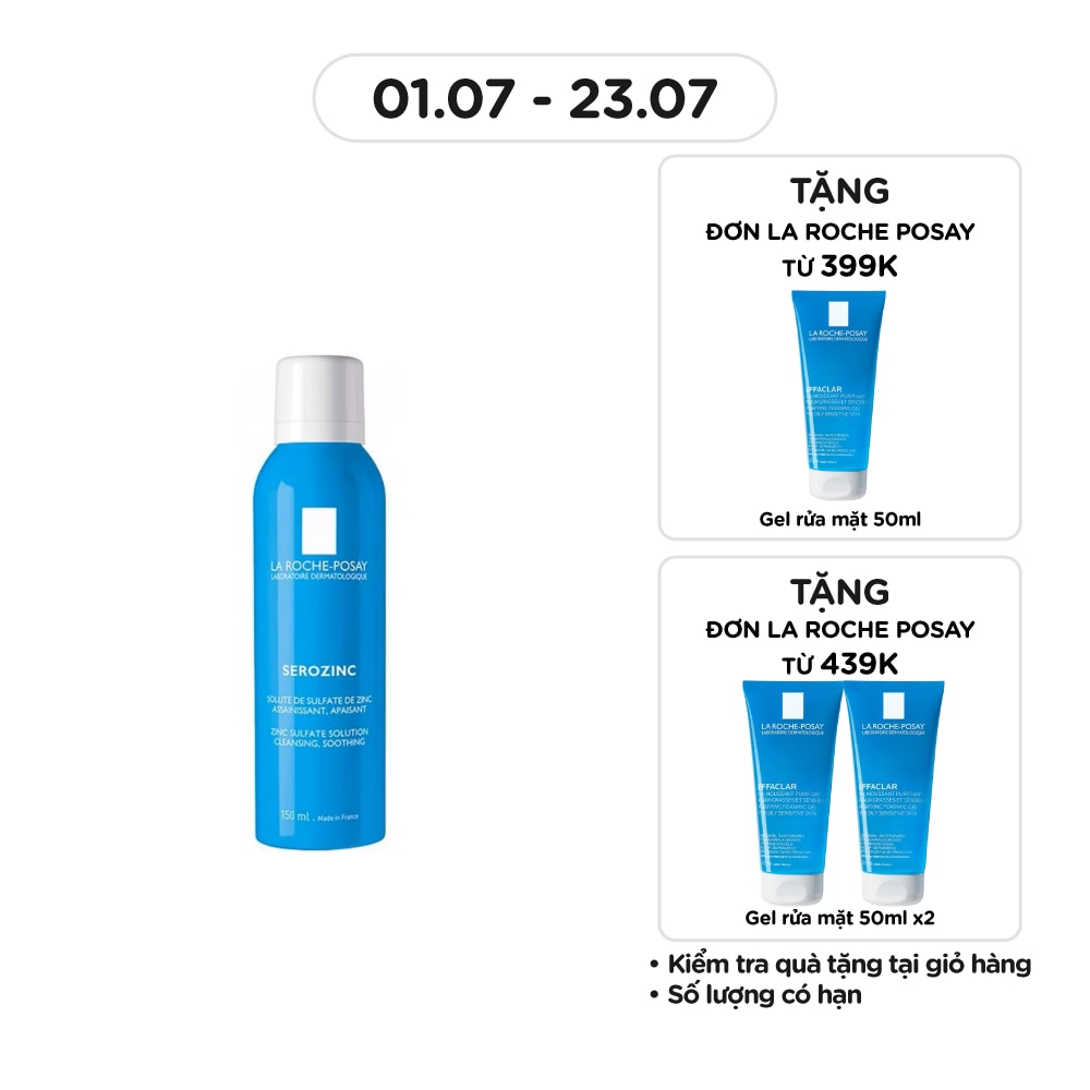 Nước Xịt Khoáng La Roche-Posay Serozinc Làm Sạch & Giảm Bóng Nhờn 150ml