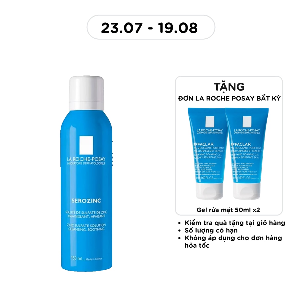 Nước Xịt Khoáng La Roche-Posay Serozinc Làm Sạch & Giảm Bóng Nhờn 150ml image