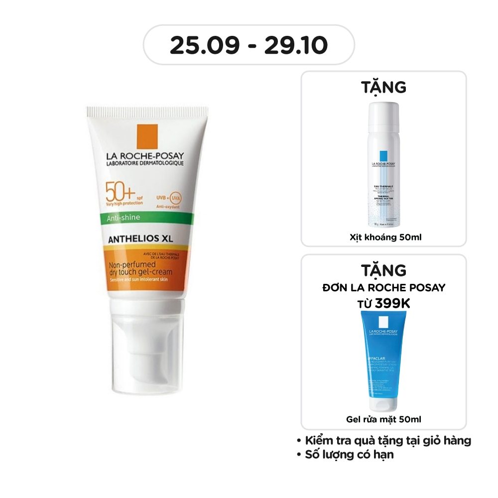 Kem Chống Nắng Nâng Tông Dành Cho Da Dầu La Roche-Posay Anthelios XL SPF 50+ UVB & UVA 50ml