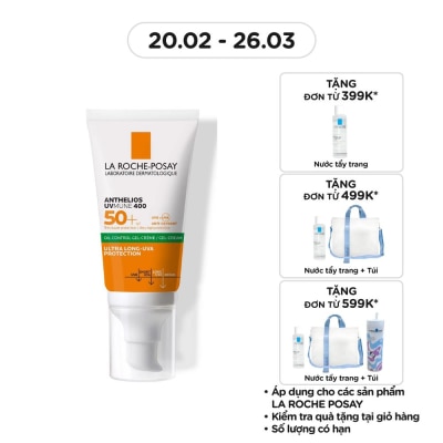 LA ROCHE POSAY Kem Chống Nắng Không Màu Kiểm Soát Dầu La Roche-Posay Anthelios XL SPF 50+ UVB & UVA 50ml