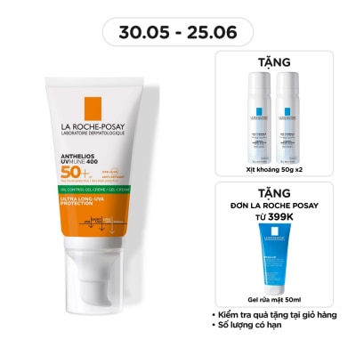 LA ROCHE POSAY Kem Chống Nắng Không Màu Kiểm Soát Dầu La Roche-Posay Anthelios XL SPF 50+ UVB & UVA 50ml