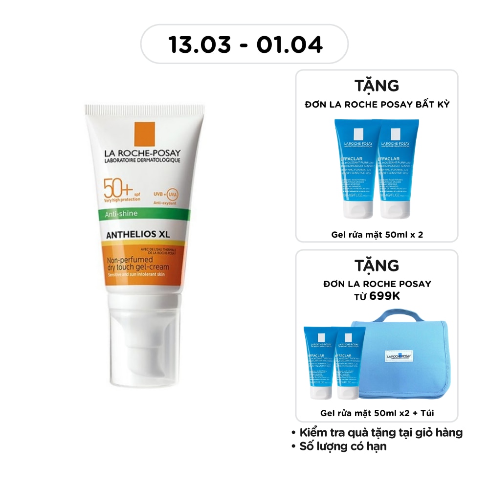 Kem Chống Nắng Nâng Tông Dành Cho Da Dầu La Roche-Posay Anthelios XL SPF 50+ UVB & UVA 50ml