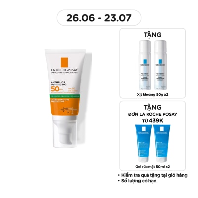 LA ROCHE POSAY Kem Chống Nắng Không Màu Kiểm Soát Dầu La Roche-Posay Anthelios XL SPF 50+ UVB & UVA 50ml