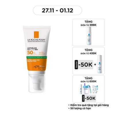 LA ROCHE POSAY Kem Chống Nắng Không Màu Kiểm Soát Dầu La Roche-Posay Anthelios XL SPF 50+ UVB & UVA 50ml