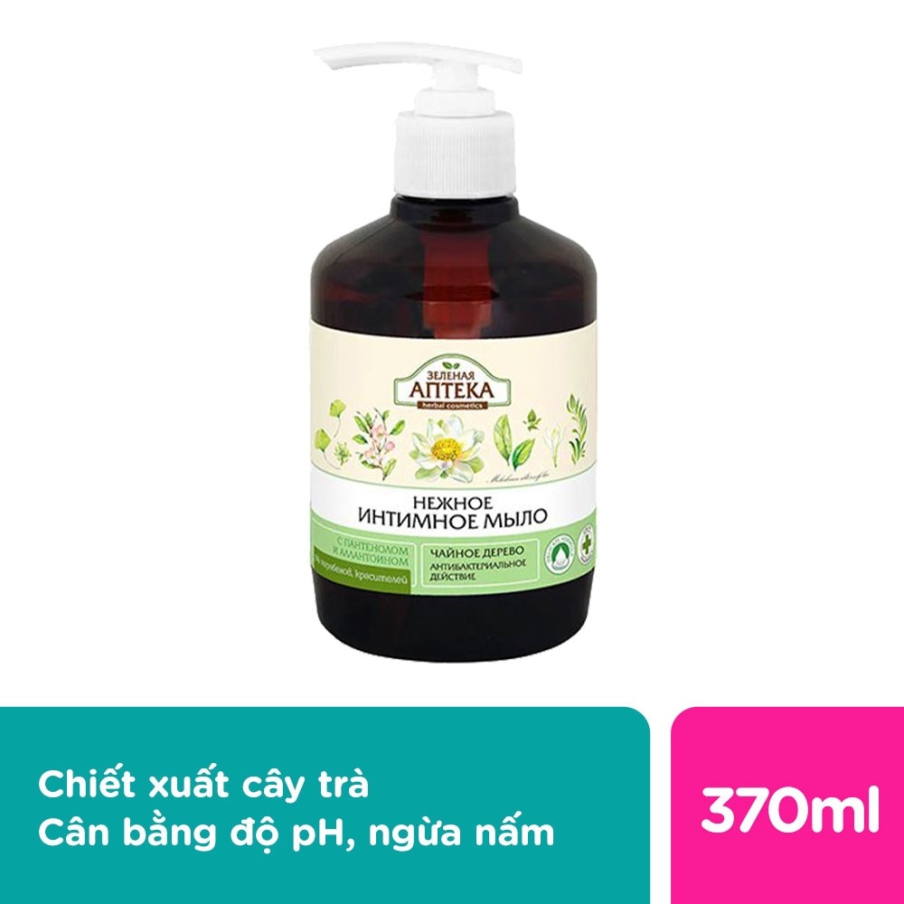 Dung Dịch Vệ Sinh Phụ Nữ Zelenaya Apteka Kháng Khuẩn Cây Trà 370ml