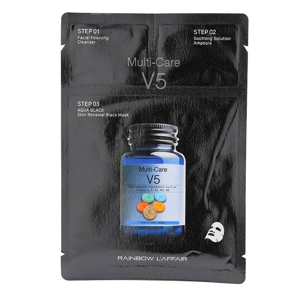 Multi-Care V5 Aqua Black Skin Renewal Black Mask 30ml