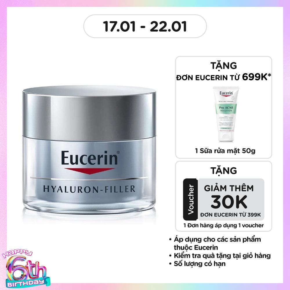 Kem Dưỡng Ban Đêm Eucerin Ngừa Lão Hóa Hyaluron Filler Night Cream 50ml