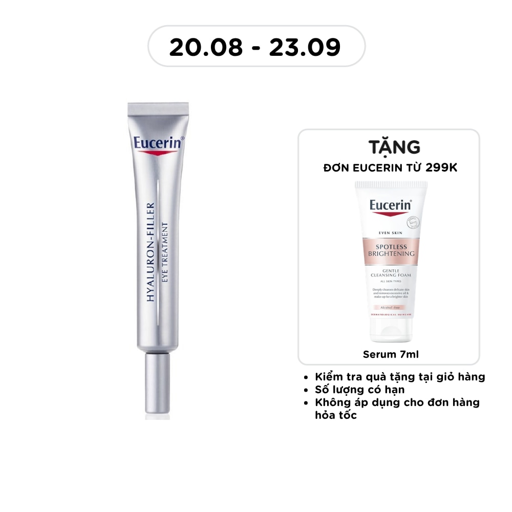 Kem Dưỡng Eucerin Giảm Nếp Nhăn Vùng Mắt Hyaluron Filler Eye Cream SPF15 15ml image
