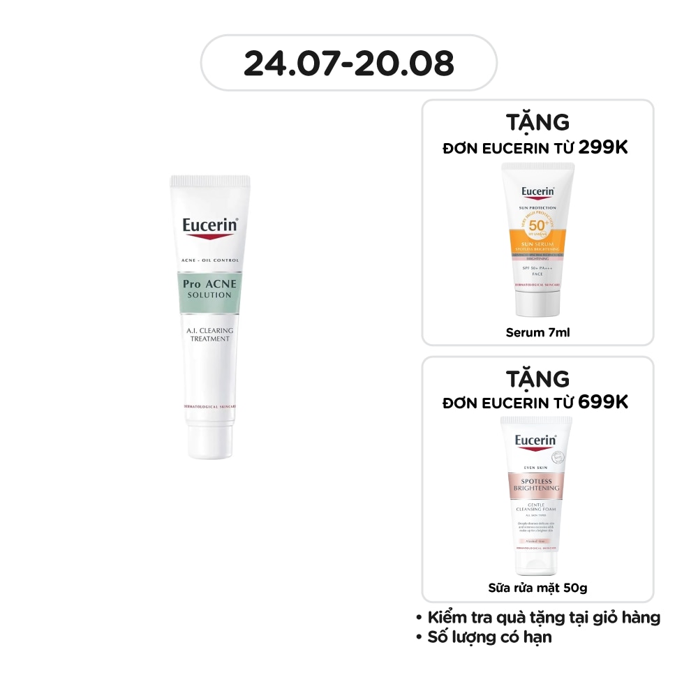Tinh Chất Eucerin Giảm Mụn Và Tái Tạo Da A.I. Clearing Treatment 40ml
