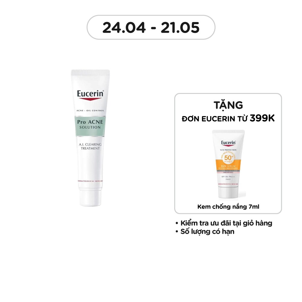Tinh Chất Eucerin Giảm Mụn Và Tái Tạo Da A.I. Clearing Treatment 40ml