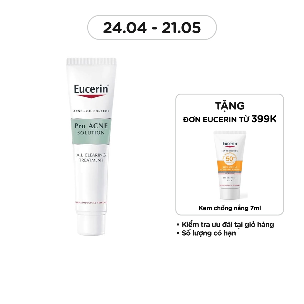Tinh Chất Eucerin Giảm Mụn Và Tái Tạo Da A.I. Clearing Treatment 40ml