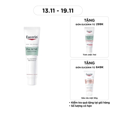 EUCERIN Tinh Chất Eucerin Giảm Mụn Và Tái Tạo Da A.I. Clearing Treatment 40ml