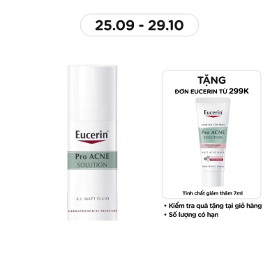 EUCERIN Kem Dưỡng Ẩm Eucerin Kiểm Soát Nhờn Và Giảm Mụn Pro Acne A.I. Matt Fluid 50ml