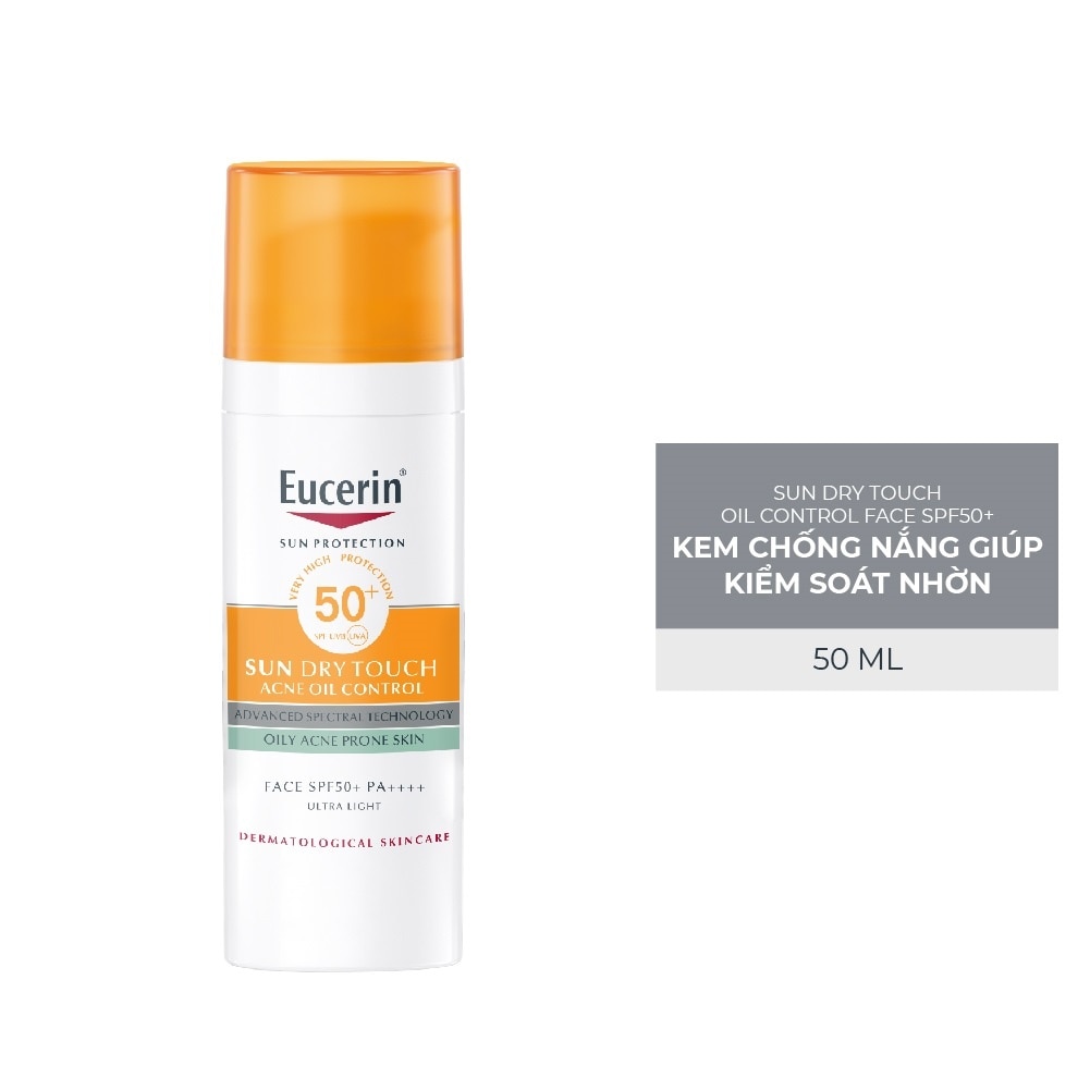 Kem Chống Nắng Eucerin Cho Da Nhờn Mụn Sun Dry Touch SPF50+ PA+++ 50ml image