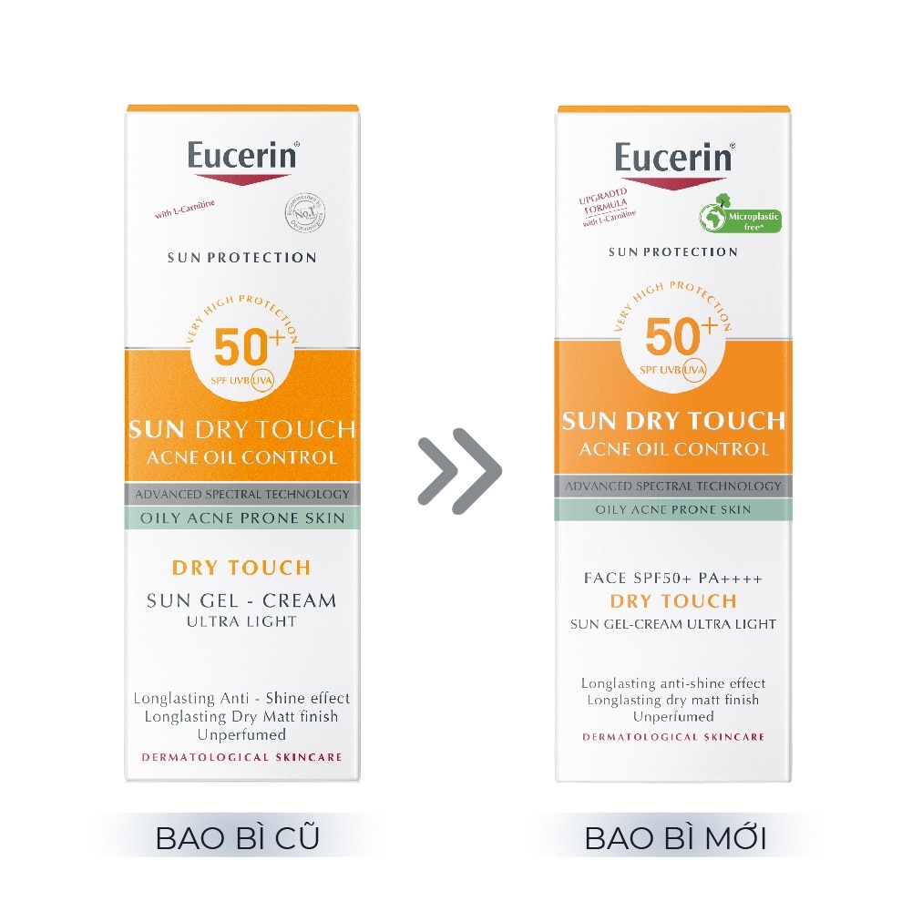 Kem Chống Nắng Eucerin Cho Da Nhờn Mụn Sun Dry Touch SPF50+ PA+++ 50ml