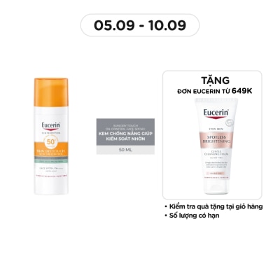 EUCERIN Kem Chống Nắng Eucerin Cho Da Nhờn Mụn Sun Dry Touch SPF50+ PA+++ 50ml