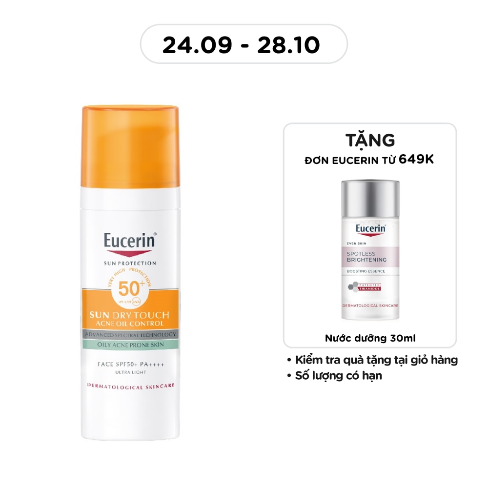 Kem Chống Nắng Eucerin Cho Da Nhờn Mụn Sun Dry Touch SPF50+ PA+++ 50ml image