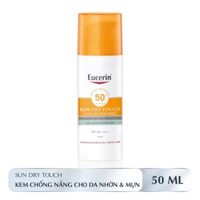 EUCERIN Kem Chống Nắng Eucerin Cho Da Nhờn Mụn Sun Dry Touch SPF50+ PA+++ 50ml