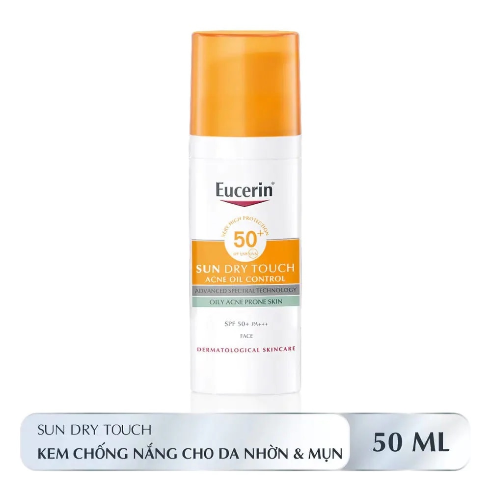 Kem Chống Nắng Eucerin Cho Da Nhờn Mụn Sun Dry Touch SPF50+ PA+++ 50ml