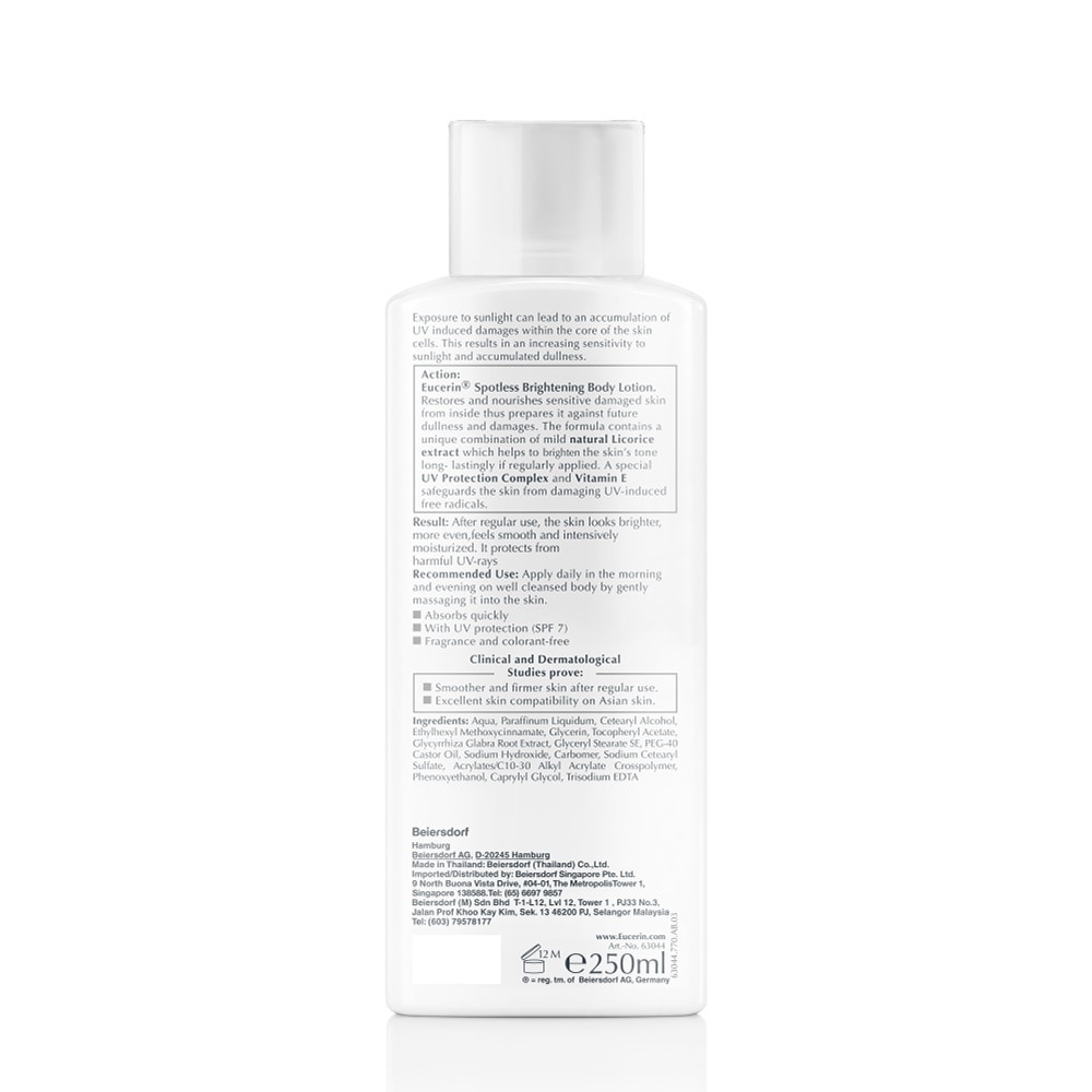 Sữa Dưỡng Thể Eucerin Sáng Da Spotless Brightening Body Lotion SPF7 250ml image