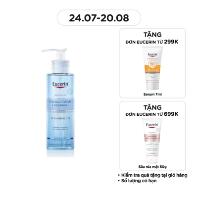 EUCERIN Gel Rửa Mặt Eucerin Cho Da Nhạy Cảm Dermatoclean Cleansing Gel 200ml
