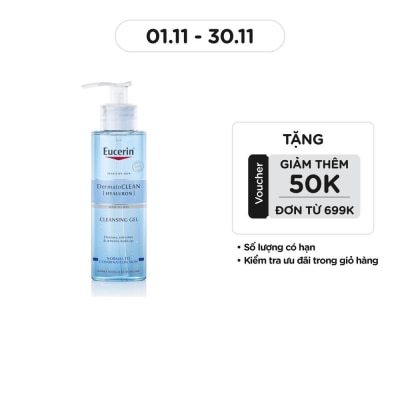 EUCERIN Gel Rửa Mặt Eucerin Cho Da Nhạy Cảm Dermatoclean Cleansing Gel 200ml