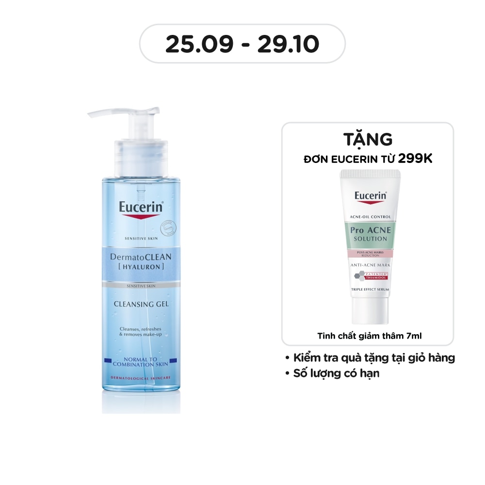 Gel Rửa Mặt Eucerin Cho Da Nhạy Cảm Dermatoclean Cleansing Gel 200ml