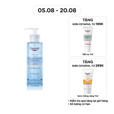EUCERIN Gel Rửa Mặt Eucerin Cho Da Nhạy Cảm Dermatoclean Cleansing Gel 200ml