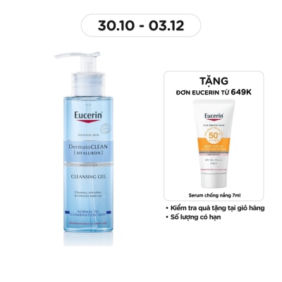 EUCERIN Gel Rửa Mặt Eucerin Cho Da Nhạy Cảm Dermatoclean Cleansing Gel 200ml