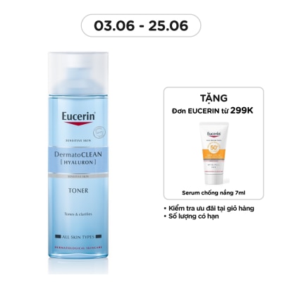 EUCERIN Nước Cân Bằng Eucerin Cho Da Nhạy Cảm Dermatoclean Toner 200ml