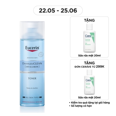 EUCERIN Nước Cân Bằng Eucerin Cho Da Nhạy Cảm Dermatoclean Toner 200ml
