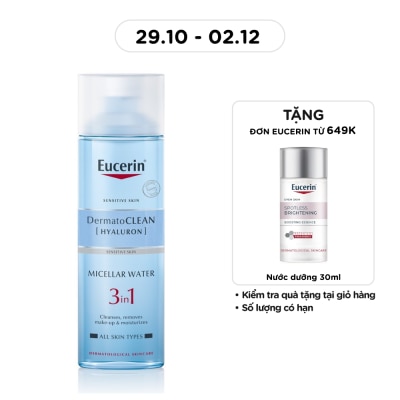 EUCERIN Nước Tẩy Trang Eucerin Dưỡng Ẩm Cho Da Nhạy Cảm 3 In 1 Dermatoclean Micellar Water 200ml image