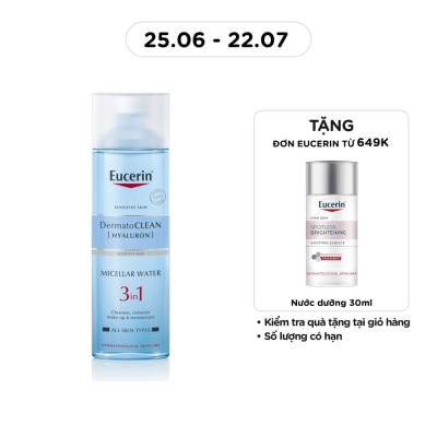 EUCERIN - Nước Tẩy Trang Eucerin Dưỡng Ẩm Cho Da Nhạy Cảm 3 In 1 Dermatoclean Micellar Water 200ml