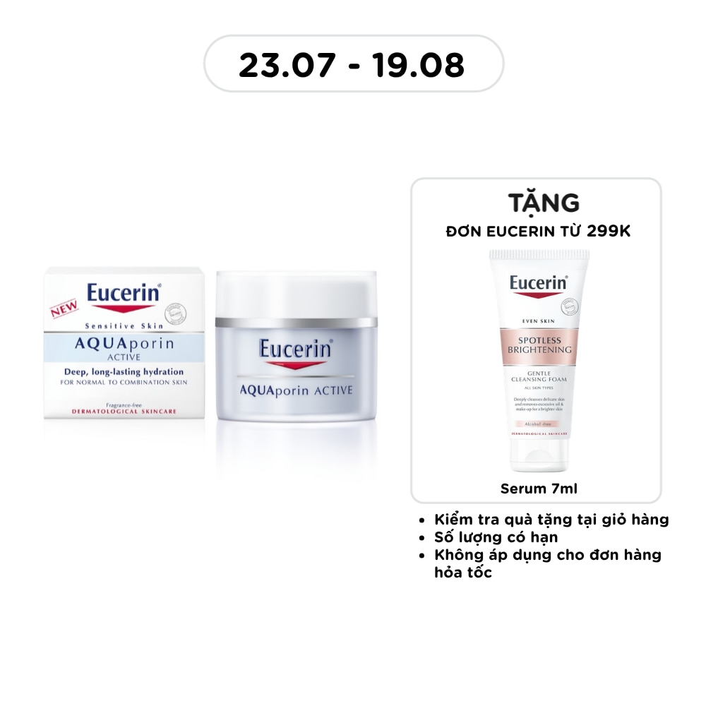 Kem Dưỡng Ẩm Eucerin Dịu Nhẹ Cho Da Thường, Hỗn Hợp 50ml