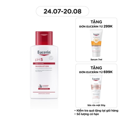 EUCERIN Sữa Tắm Eucerin Nhẹ Nhàng Làm Sạch Dành Cho Da Nhạy Cảm pH5 200ml