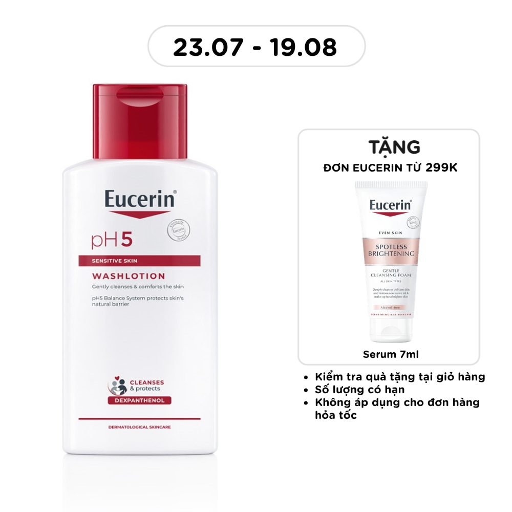 Sữa Tắm Eucerin Nhẹ Nhàng Làm Sạch Dành Cho Da Nhạy Cảm pH5 200ml