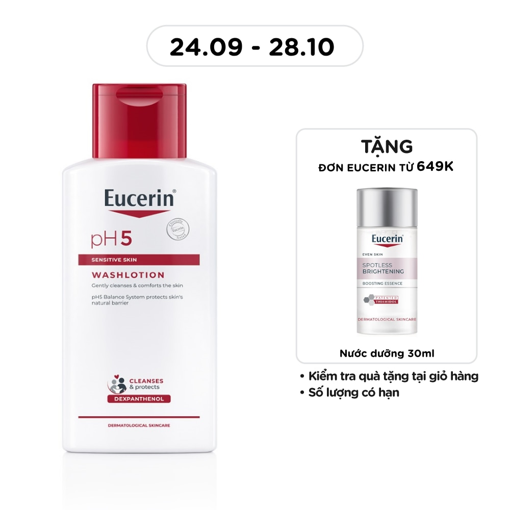 Sữa Tắm Eucerin Nhẹ Nhàng Làm Sạch Dành Cho Da Nhạy Cảm pH5 200ml image