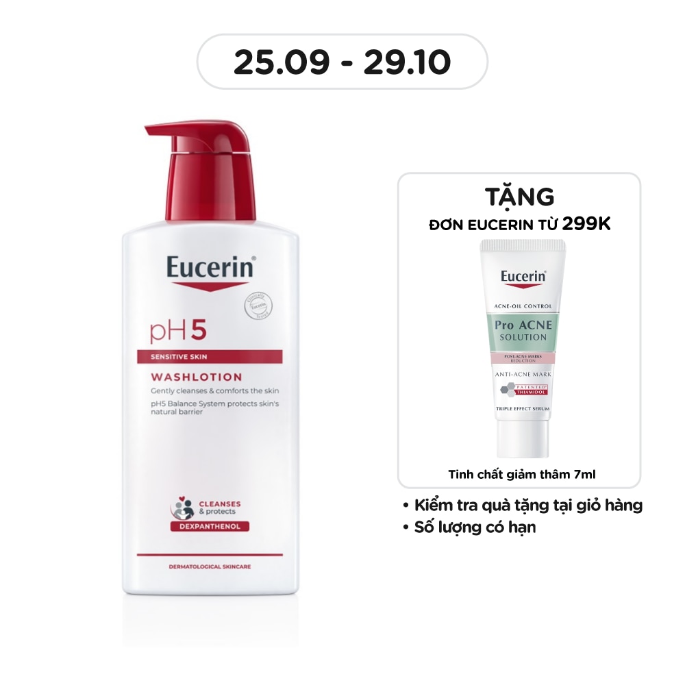 Sữa Tắm Eucerin Nhẹ Nhàng Làm Sạch Dành Cho Da Nhạy Cảm pH5 400ml