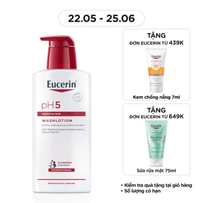 EUCERIN Sữa Tắm Eucerin Nhẹ Nhàng Làm Sạch Dành Cho Da Nhạy Cảm pH5 400ml
