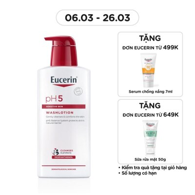 EUCERIN Sữa Tắm Eucerin Nhẹ Nhàng Làm Sạch Dành Cho Da Nhạy Cảm pH5 400ml